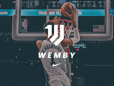 Victor Wembanyama Logo Concept basketball brand brand design branding france logo nba nike san antonio sports spurs wemby