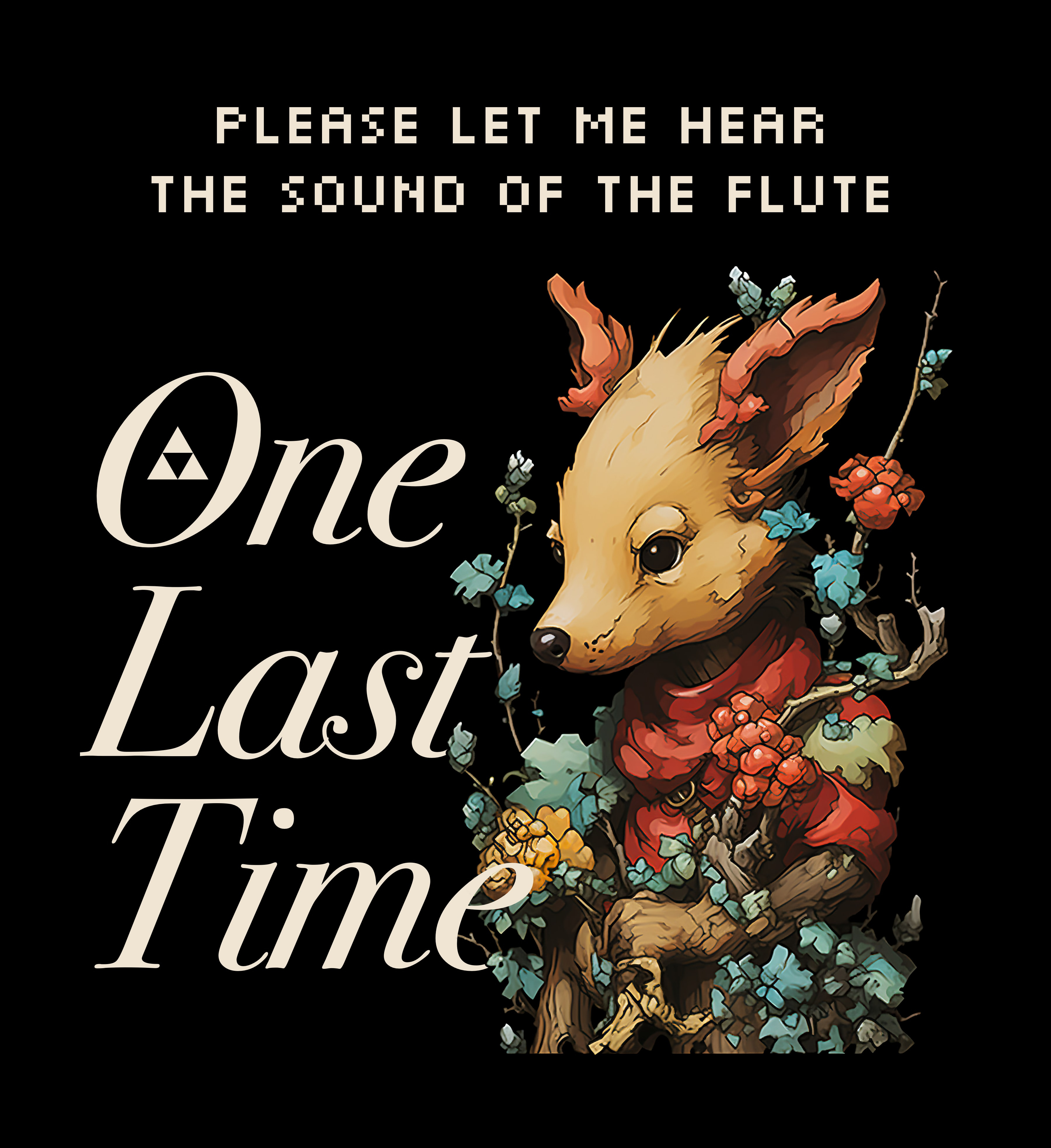 The Flute — AI T-shirt Design ai illustration midjourney shopify t shirt zelda