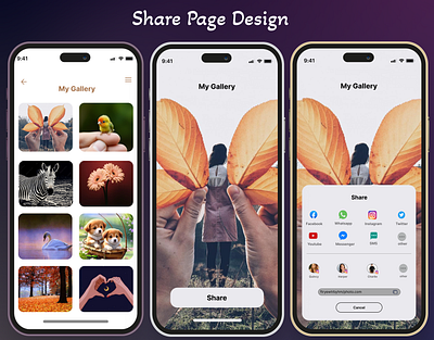 Share Page Design case study design challenge figma inspiration share page ui ux