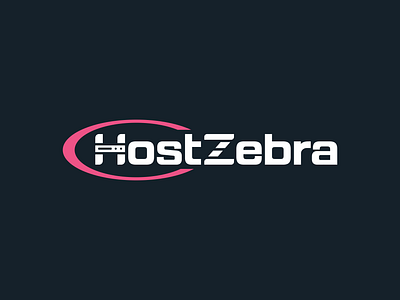 HOSTZEBRA | Logo Design animal artwork branding commission connection design disk graphic design host hosting inspiration internet logo pink services storage vector website white zebra