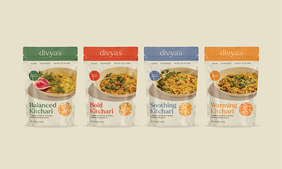 Divya's Kitchari Packaging Design design system flavors food packaging graphic design packaging design