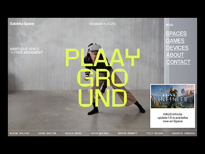 Playground concept exploration clean minimal typography ui web design website