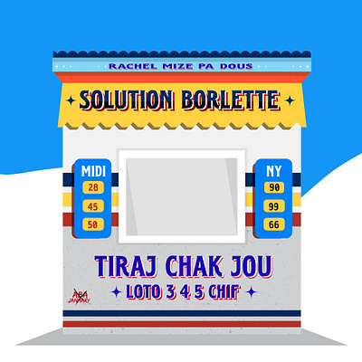 Haitian Lottery Shop design fun graphic design haitian illustration typography vintage