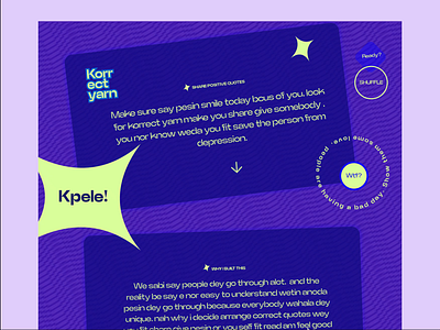 Landing page for fictional motivation website. animation branding creative geometric hero section landing page design minimalistic modern motivational quotes nigerian serif fonts ui web design website animation