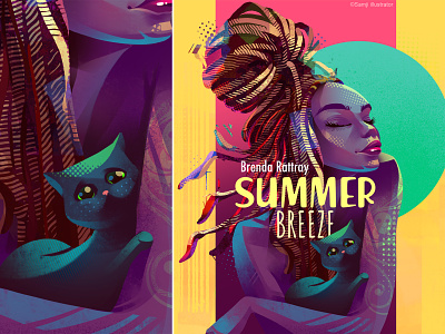 Summer Breeze album art character design cover art editorial illustration freelance illustrator illustration illustrator procreate samji illustrator