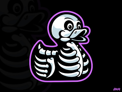 X - Ray Duck cartoon duck halloween logo spooky sticker sticker design