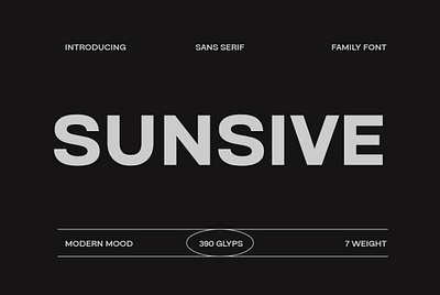 Sunsive Family Font font graphic design typography