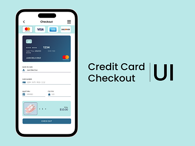 A CREDIT CARD CHECK OUT UI graphic design ui