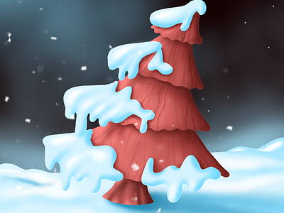 Christmas tree🎄❄️ art artist cartoon style christmas christmas tree cute design digital art holiday illustration logo merry christmas nature new year realistic santa claus snow winter