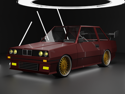 BMW E 30 - Low Poly Style 3d 3d blender 3d render blender blender render bmw bmw car bmw e 30 car design illustration low poly low poly style lowpoly lowpoly style realistic render sports car