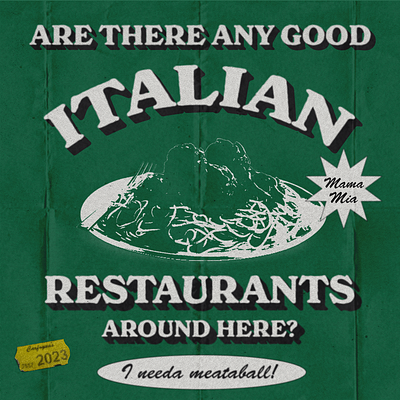 Retro Italian Restaurant adobe photoshop design graphic design photoshop