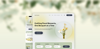 Flower Shop Landing Page flowershop flowershoplandingpage flowershopui landingpage webdesign