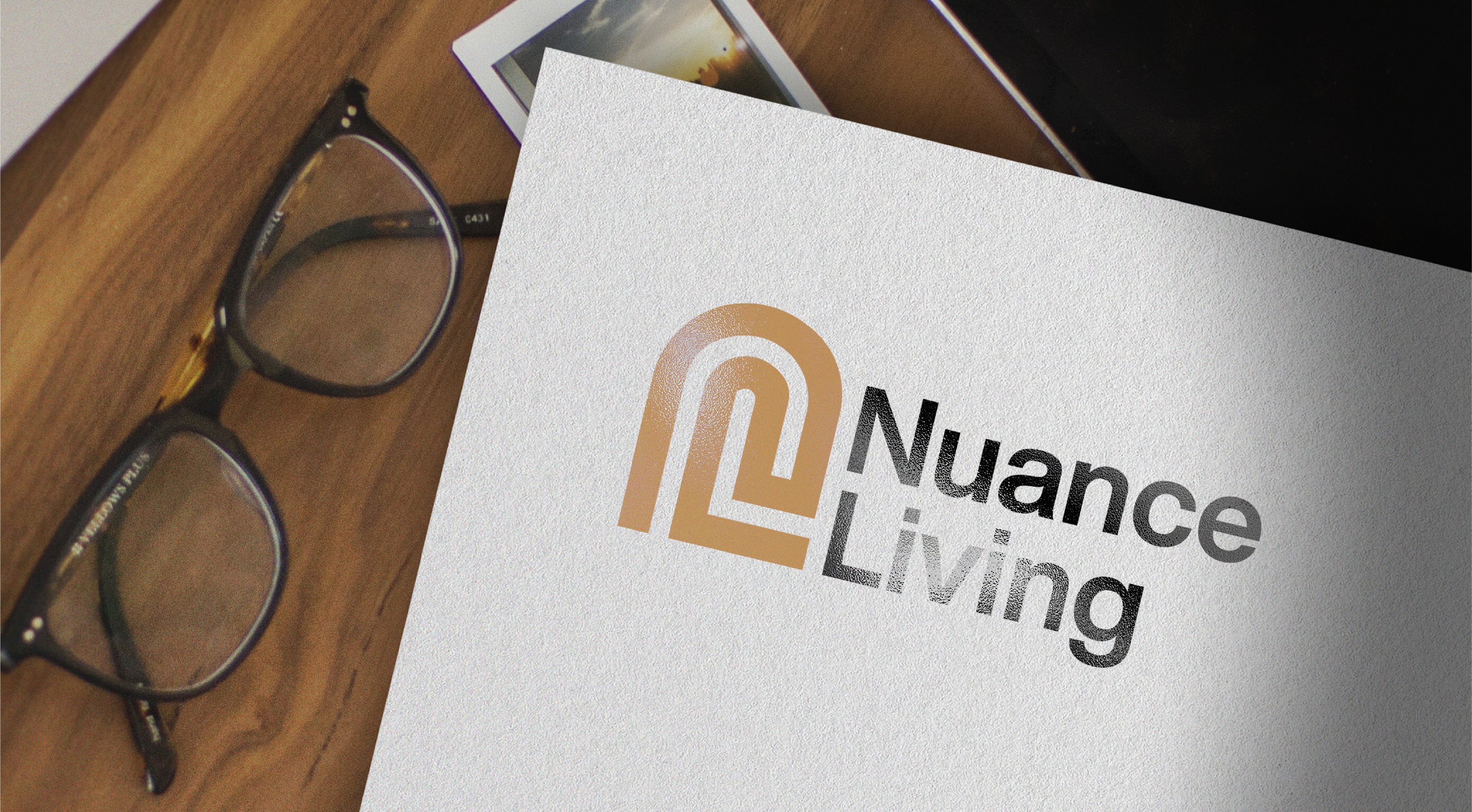 Nuance Living Branding brand brand design brand identity branding home home furnishing interiors letter mark logo logo design logogram logomark logotype luxury minimal modern nl logo visual identity
