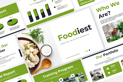 Foodies Presentation Design Template design food foodies graphic design pitchdeck presentation template ui