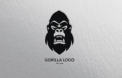 Gorilla Head Logo animal branding design gorilla graphic design illustration logo vector