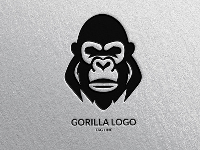 Gorilla Head Logo animal branding design graphic design grorilla illustration logo vector