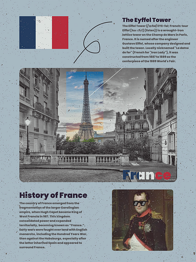 Mini poster dedicated to the history of Francе graphic design