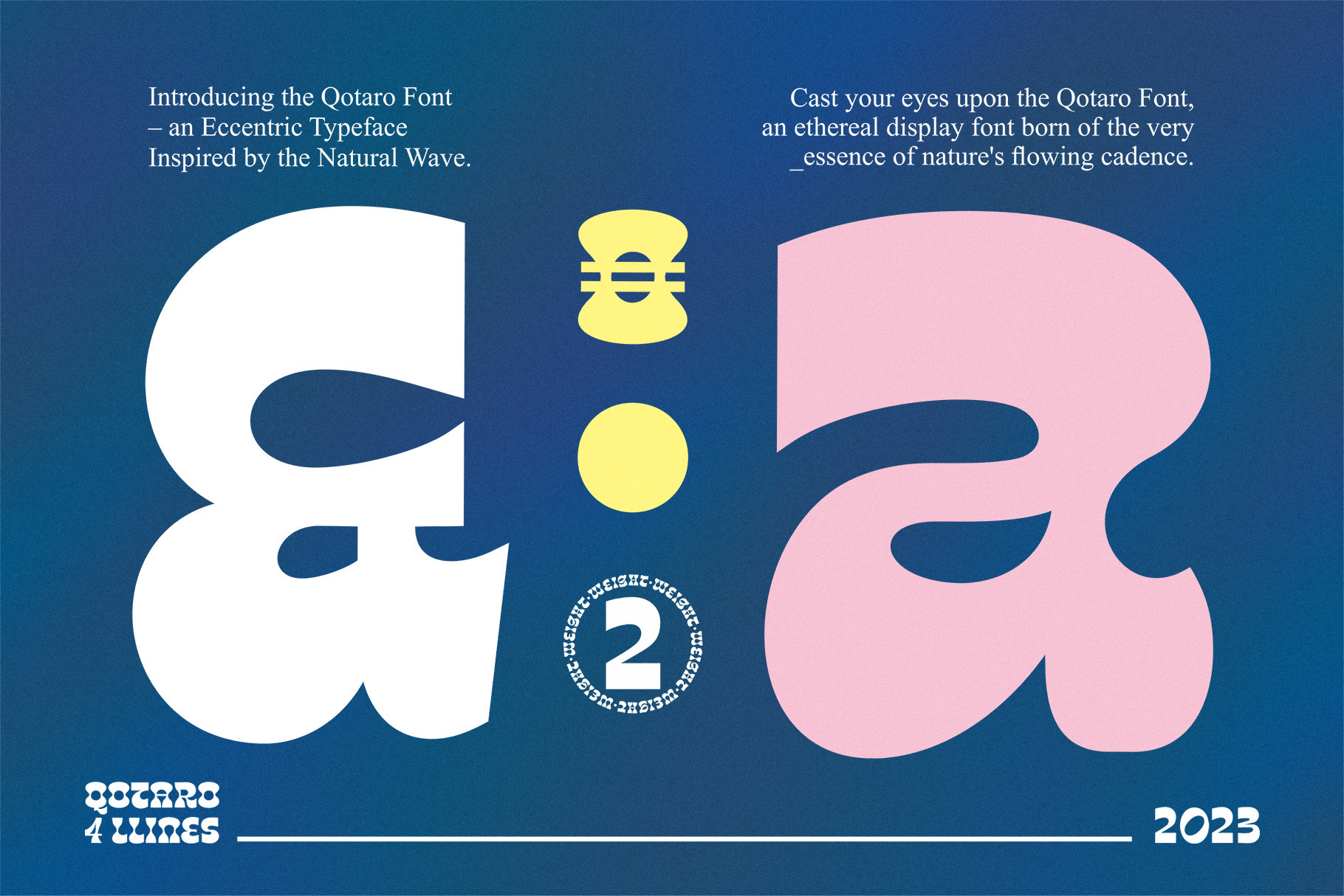 Qotaro - Decorative Font by Four Lines Std. on Dribbble, image size:1820x1214