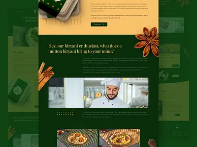 Kalifh Biryani - Website Landing Page landing page section ui website