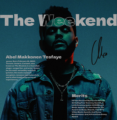 I made a poster for the famous singer of The Weekend graphic design