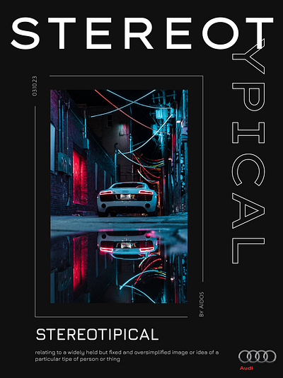 Poster for Audi R8 graphic design