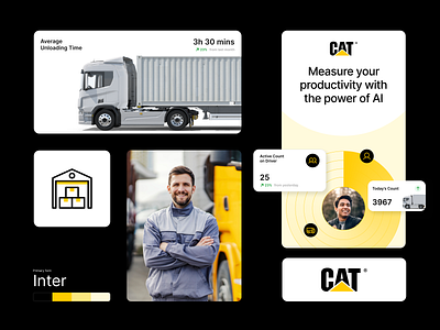 CAT - Warehouse Admin Panel UI Cards & Branding adminui dockui logistics ui uibranding