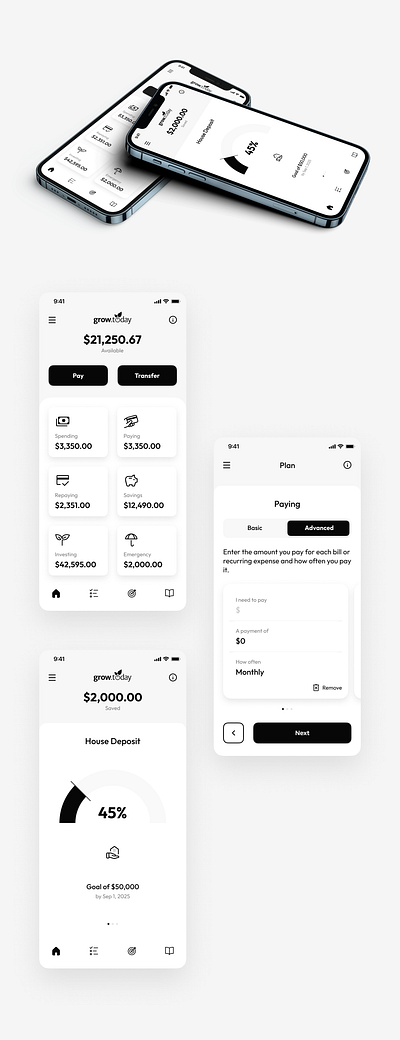 Financial Coaching App Design app design application design moblie app design