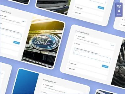 Diagnostic Hub: Design Alternatives car diagnostic car repair clean design diagnostic hub diagnostics edit fix form free text hub journey minimal repair plan step bar ui design ux design vertical vertical step bar webdesign