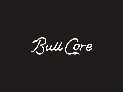 Bull Core Wordmark brand branding bull fish hook logo logomark nature vintage