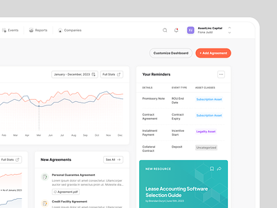 Accounting Dashboard - Reminders accounting accounting dashboard clen finance app finance dashboard management minimalist product saas ui ux web app