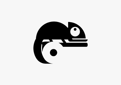 Chameleon Roll animal black branding chameleon design digital editorial eye icon illustration indonesia logo minimal reptile vector