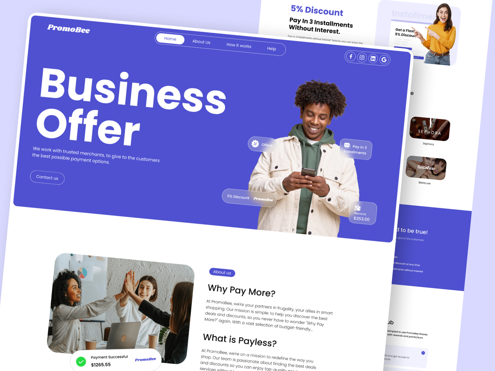 Promobee - Consumer Deals Website Design business consumer coupons customer deals design discounts ecommerce homepage shopping uiux web web application web apps web design web page web3 website website design website ui