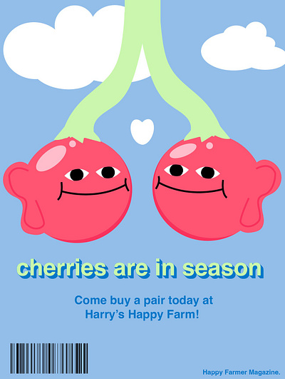 cherries are in season graphic design