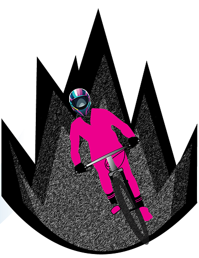 Enduro Poster beginning stages of design biking branding creative cloud design graphic design illustration illustrator logo logo design mountain mountain biking neon pink racing vector