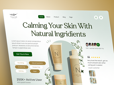 Skincare Landing Page designs, themes, templates and downloadable graphic  elements on Dribbble
