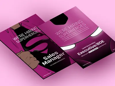 Superhero-Themed Hiring Banners banners creative designinspiration graphicdesign graphics hiring salesjobs superherotheme