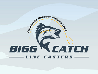 Biggest Catch Line Casters is the best fishing logo design branding business logo dribble graphic design logo logo design logo maker minimalist logo