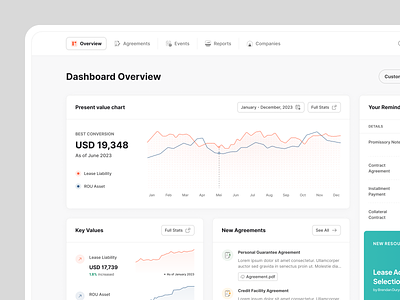 Accounting Dashboard - Overview accounting clean dashboard finance management saas statistics ui ux web app