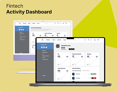 FinTech Dashboard - High Fidelity Wireframe Design dashboard fintech ui uiux