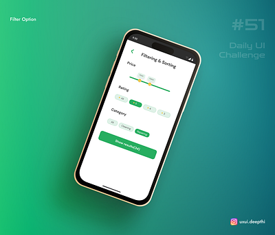 Filter option | Daily UI Challenge # 51/90 ui design ux design uxui designer
