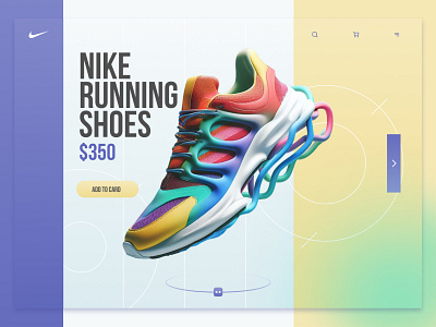 Web Concept UI Sneakers conceptdesign dailyui design graphic design heropage nike running shoes sneakers ui ux