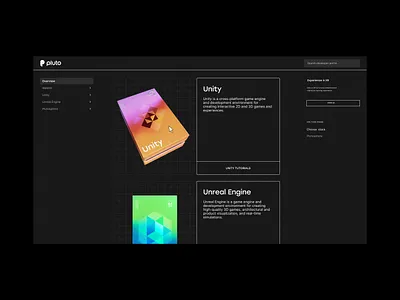 Pluto: AR & XR experiences ar developer portal pluto ui vr website xr