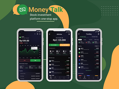 Money Talk: Stock investment platform one-stop app. animation app branding graphic design invest investment logo mobile mobileapp money motion graphics stock ui