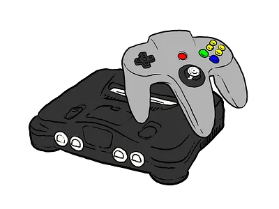 Nintendo 64 - 1996 art console drawing game gaming illustration konsol nintendo nintendo 64 nintendo64 retro retro gaming retrogaming