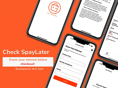 CheckSpaylater Mobile App app branding graphic design ui ux