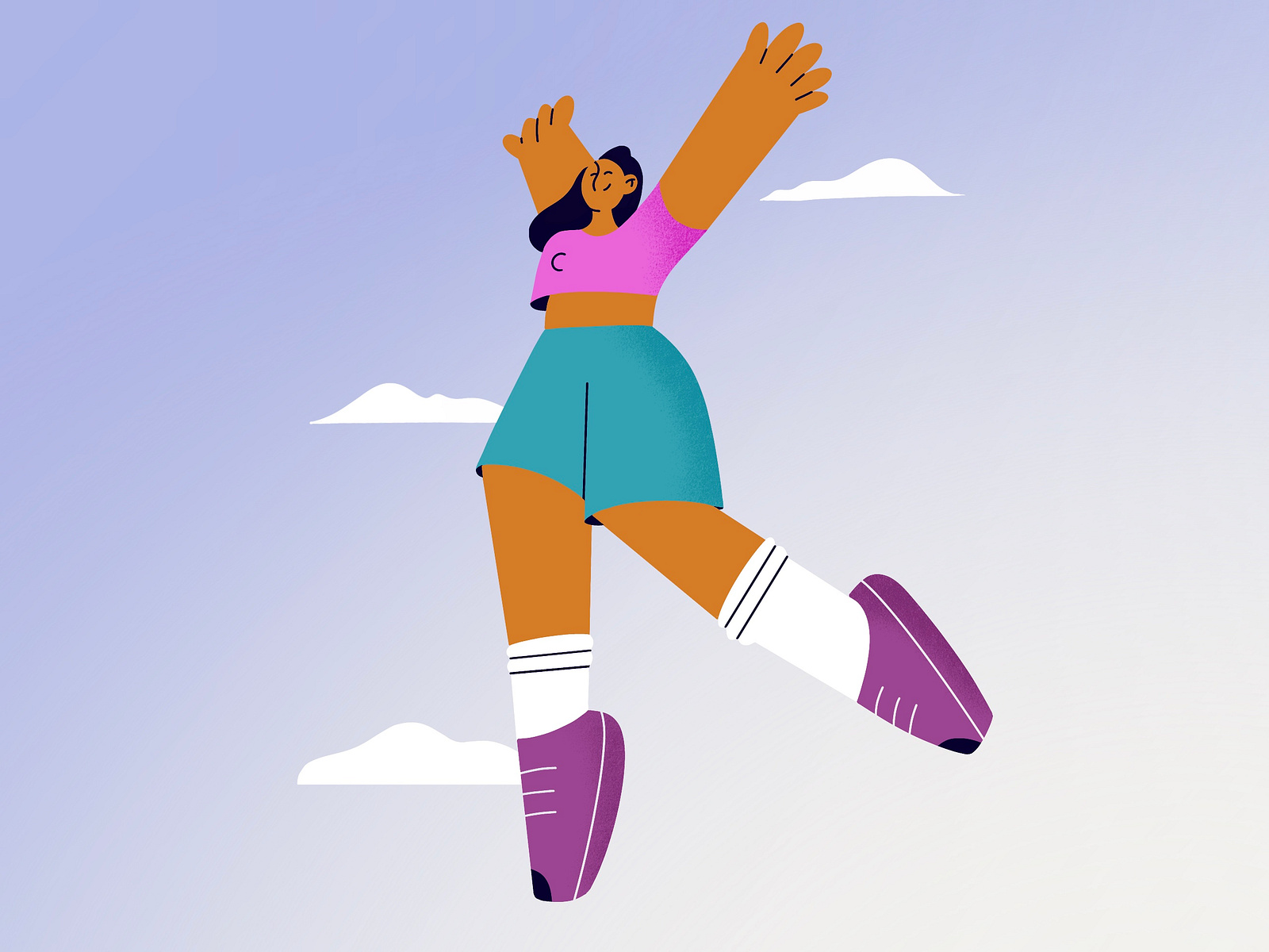 Jumping girl by Art by Tarane on Dribbble