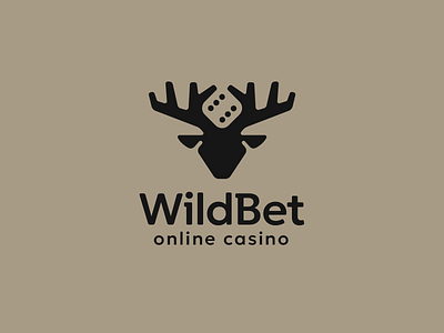 WildBet animal bet brand branding casino deer design dice elegant gambling game graphic design illustration logo logo design logotype modern negative space negativespace wild
