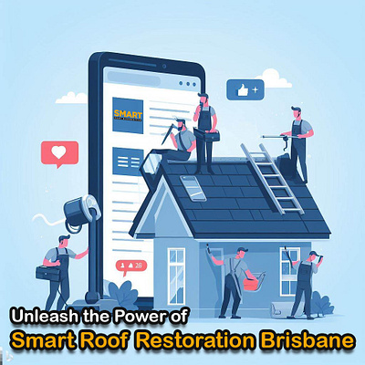 Roof Restoration SM Poster Design 1 graphic design illustration