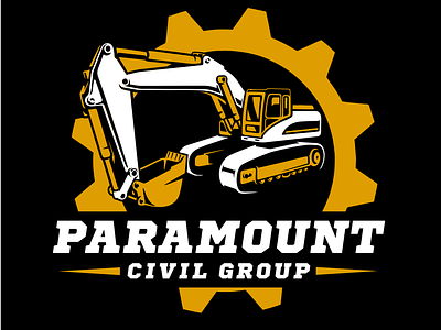 Excavator illustrator Logo Design. adobe illustrator civil logo construction logo excavator excavator logo jcb logo machinery logo motor vehicles