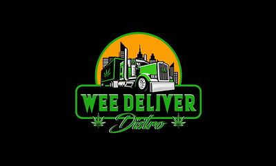 logo Design Complete for Wee Deliver Company branding city logo custom logo design graphic design illustration truck logo vector wee deliver logo